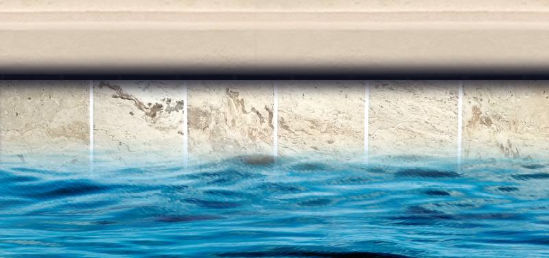 Pool Builders Waterline Tile: Antico Ivory