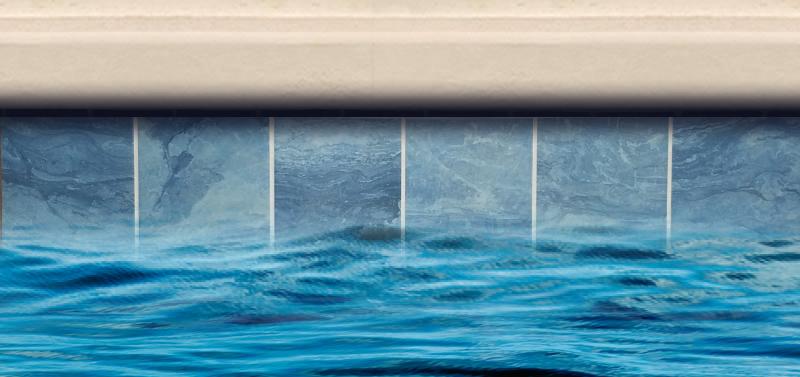 Pool Builders Waterline Tile: Barbados Aqua