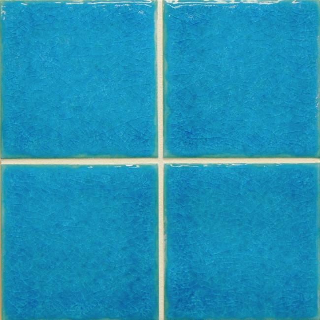 Pool Builders Waterline Tile: Crackle Turquoise