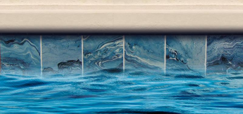 Pool Builders Waterline Tile: Onyx Emerald