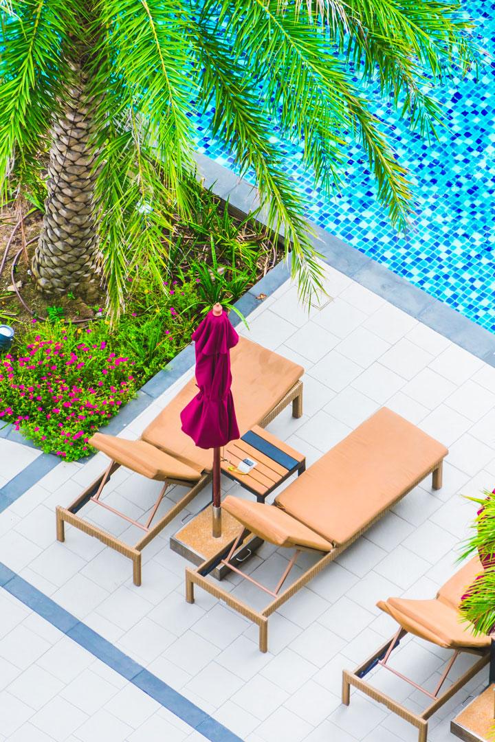 Swimming Pool Builders Near Me Palm Tree Feature