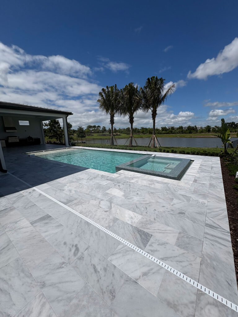 pool tiling
